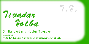 tivadar holba business card